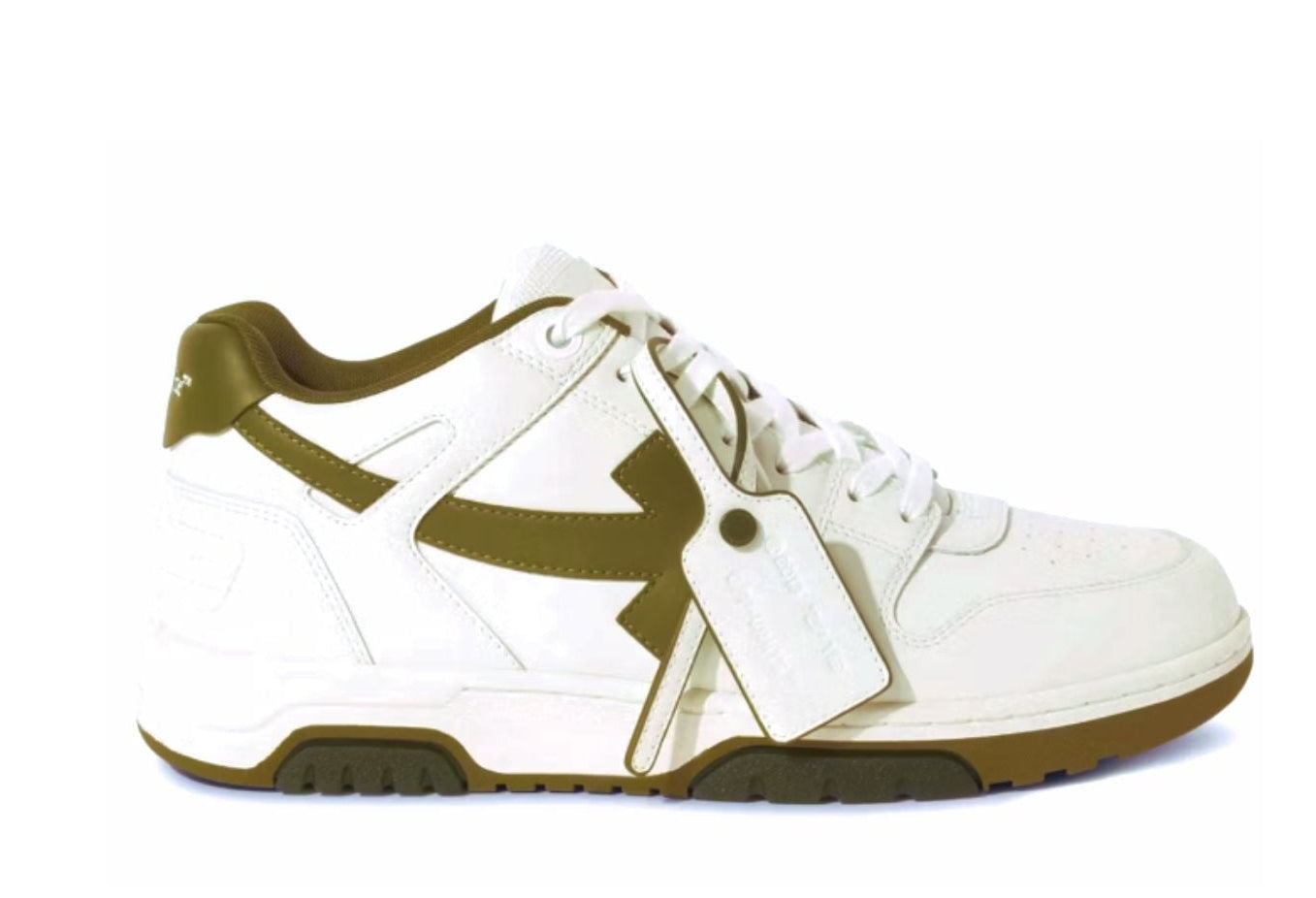 Off White Out Of Office Low White Olive Green