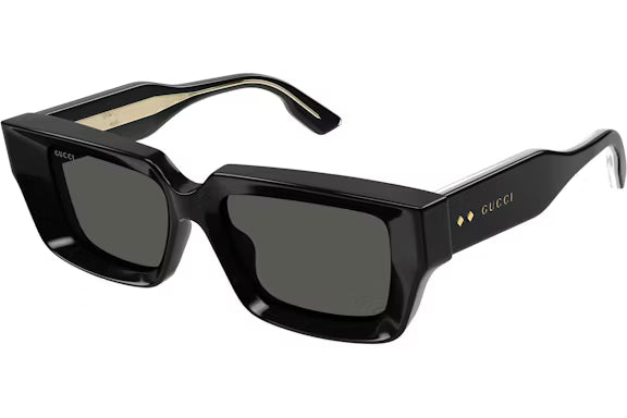 Gucci Rectangle Sunglasses Black/Grey