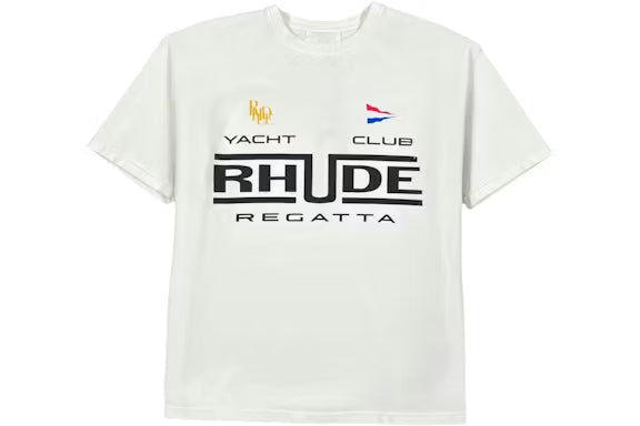 Rhude Regatta Club T-shirt Vintage White