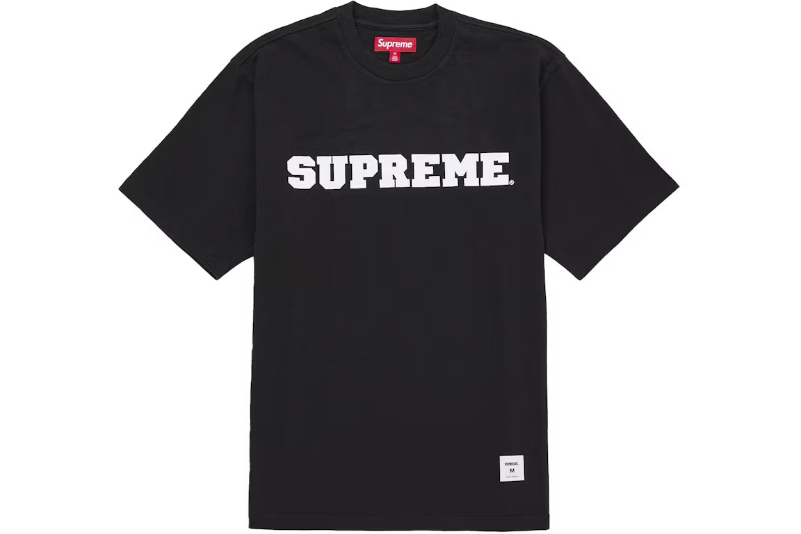 Supreme Collegiate Appliqué S/S Top Black