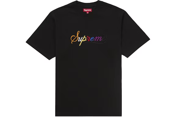 Supreme Cursive S/S Top Black