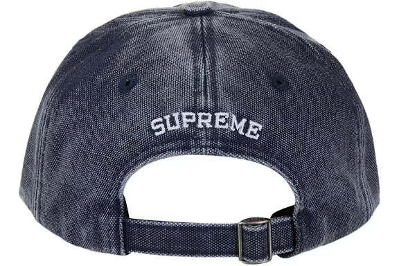 Supreme Pigment Coated S Logo 6-Panel Cap (SS26) Navy