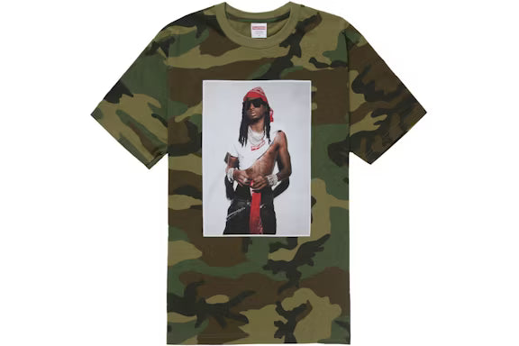 Supreme Playboi Carti Tee Woodland Camo