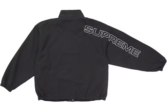 Supreme Spellout Embroidered Ripstop Track Jacket Black