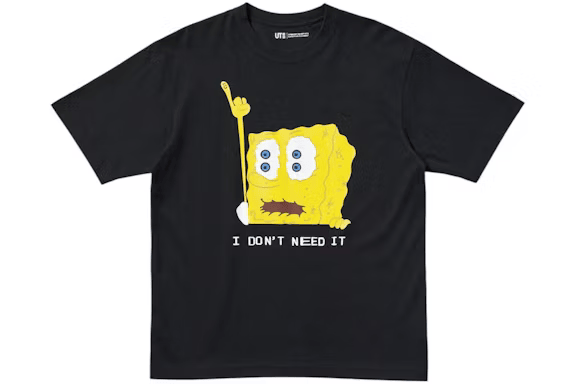 Uniqlo x CPFM Spongebob Squarepants UT Graphic T-Shirt Black
