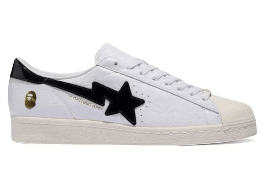 Superstar Vintage Bape White Black