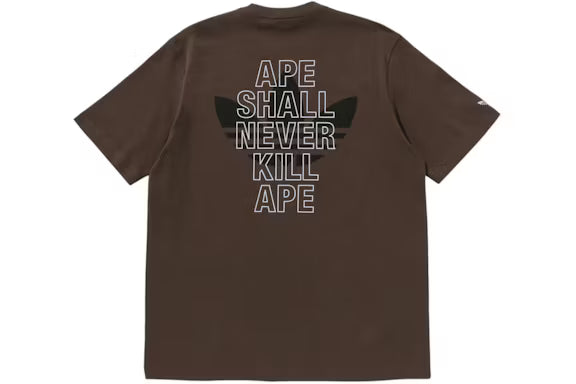 adidas x BAPE Ape Head Tee Brown