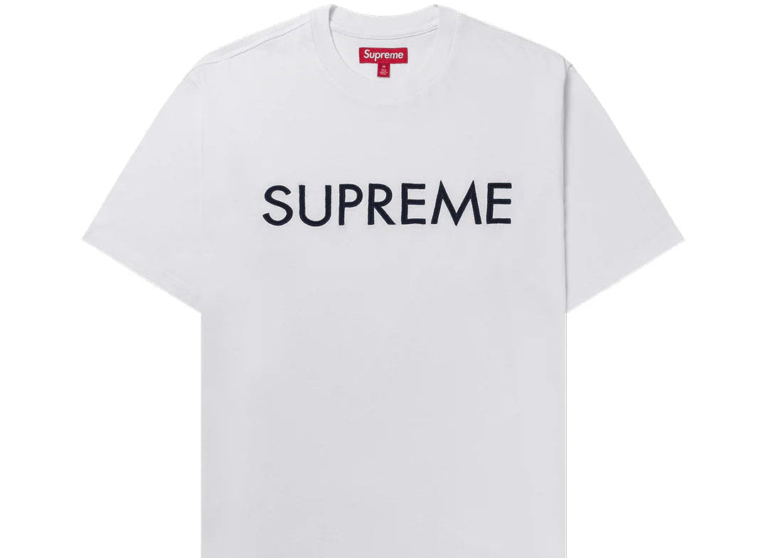 Supreme Tee Capital S/S Top White