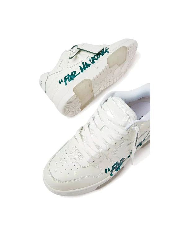 Off-White Out Of Office For Walkin White-Jet Green