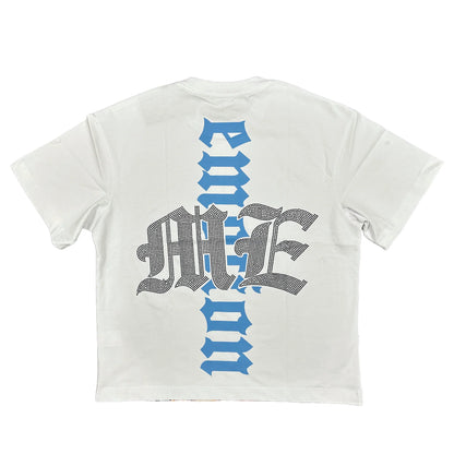 Mixed Emotion White Angel Rhinestone Tee