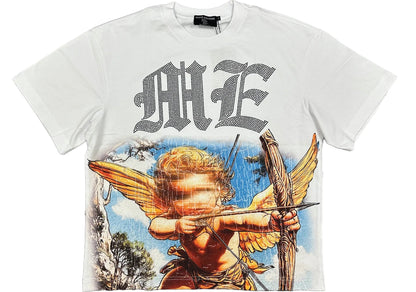 Mixed Emotion White Angel Rhinestone Tee