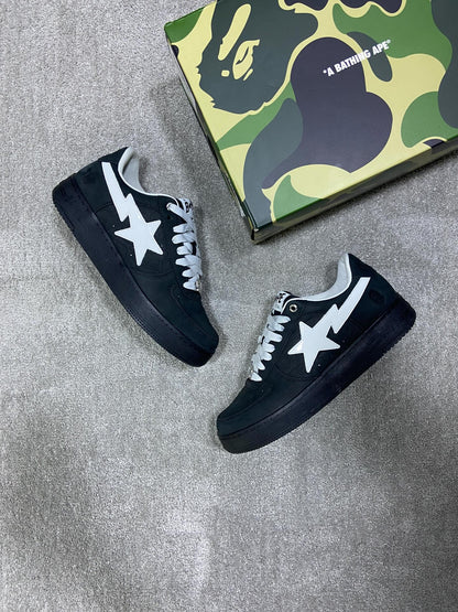 A Bathing Ape Bape Sta #4 Black White