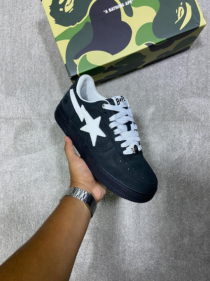 A Bathing Ape Bape Sta #4 Black White