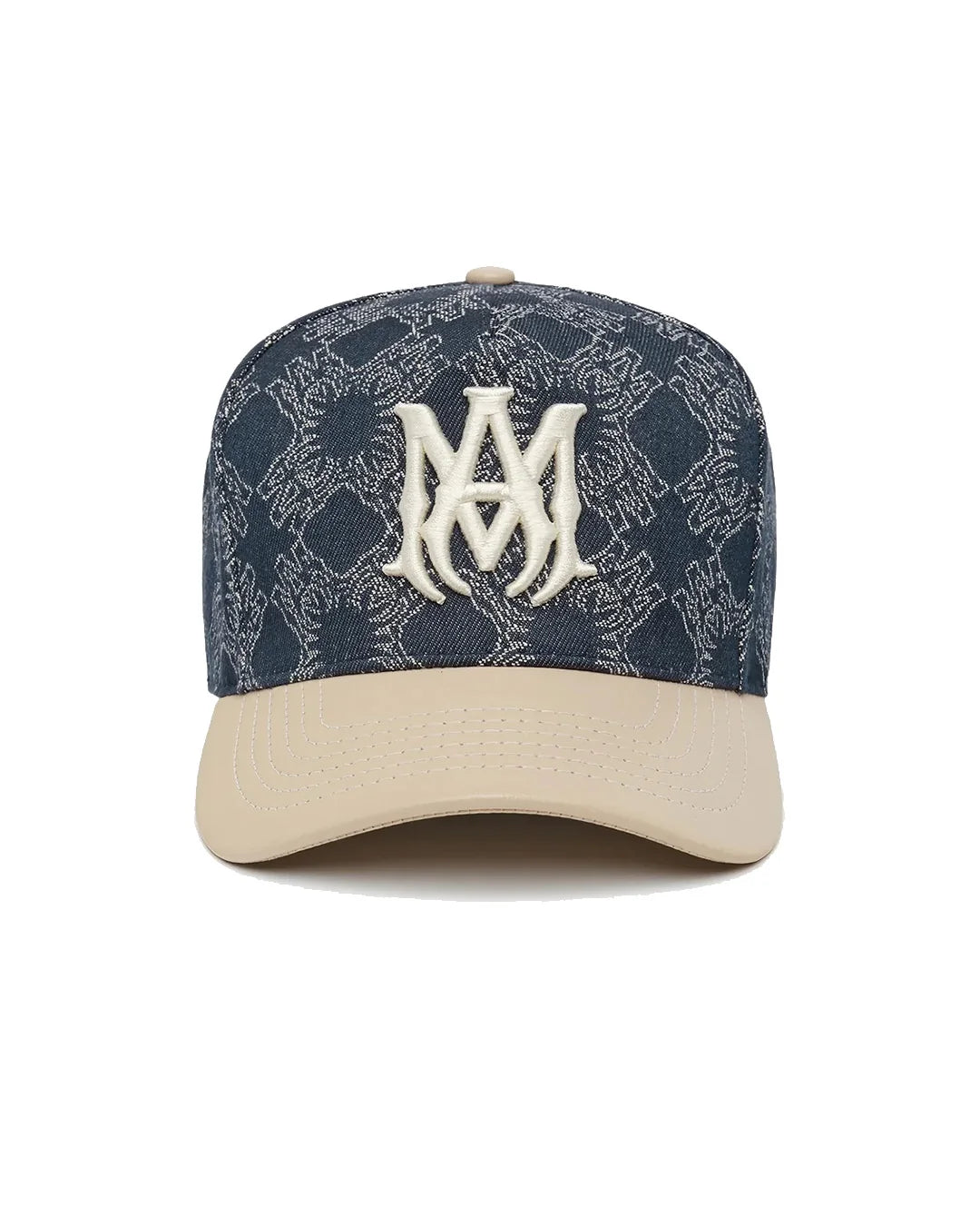 Amiri Ma Leather Brim Denim Hat Indigo