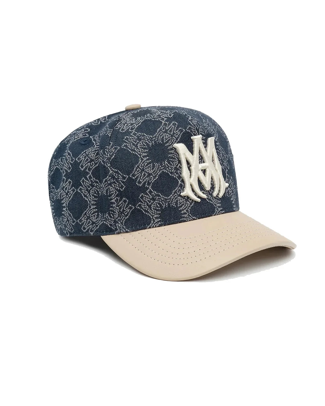 Amiri Ma Leather Brim Denim Hat Indigo