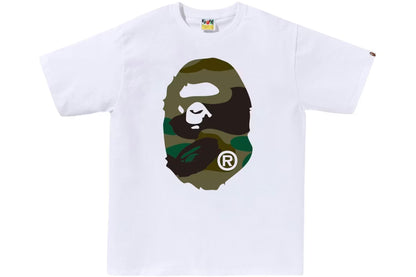 Bape Giant 1st Camo Big Ape Head Tee White/Green