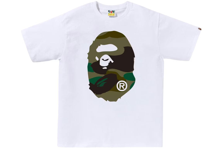 Bape Giant 1st Camo Big Ape Head Tee White/Green