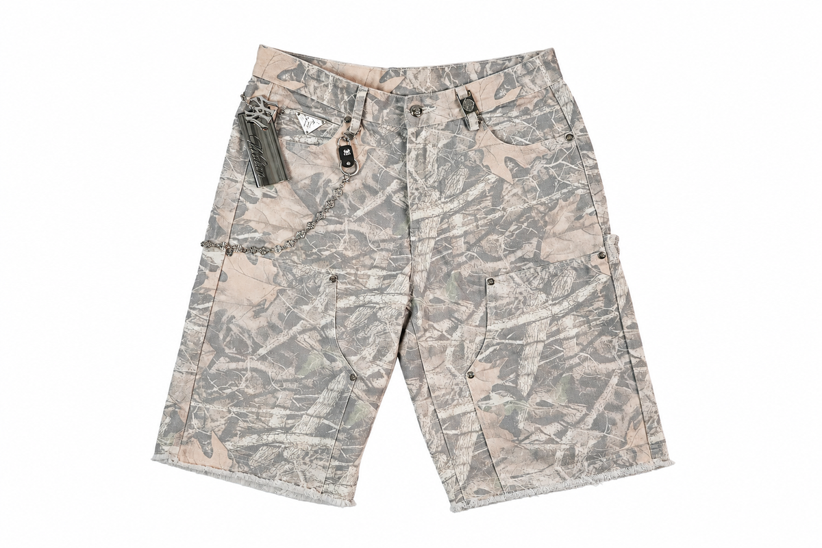 Watson Camo Denim Carpenter Shorts Camo