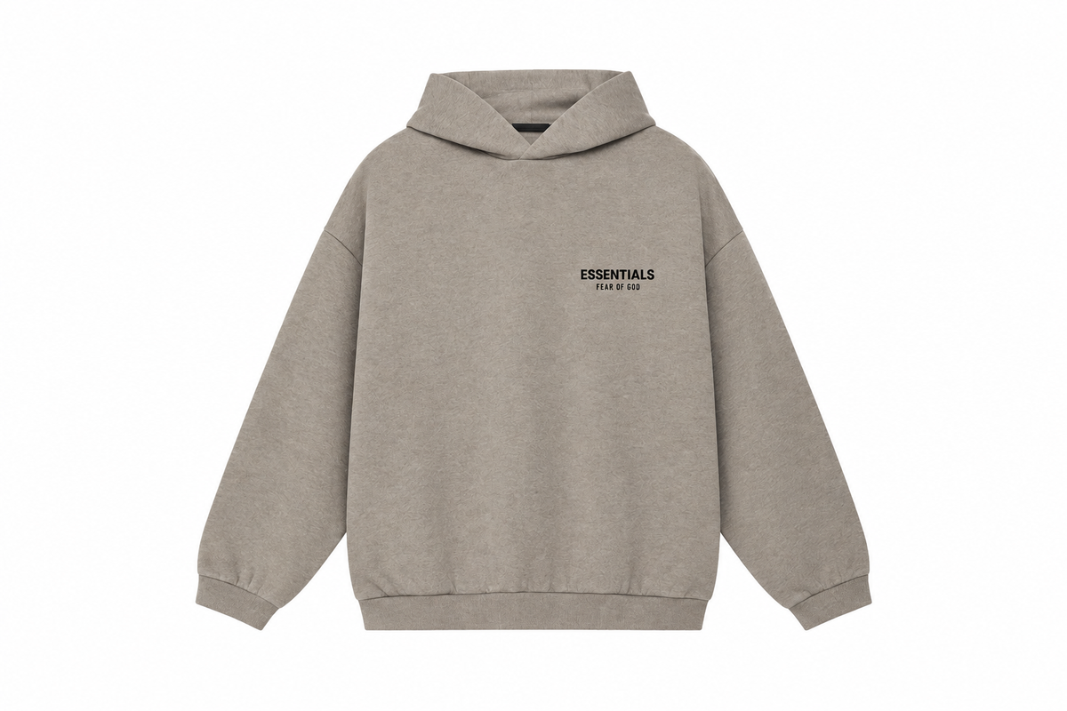 Fear of God Essentials Heather Grey Fleece Hoodie
