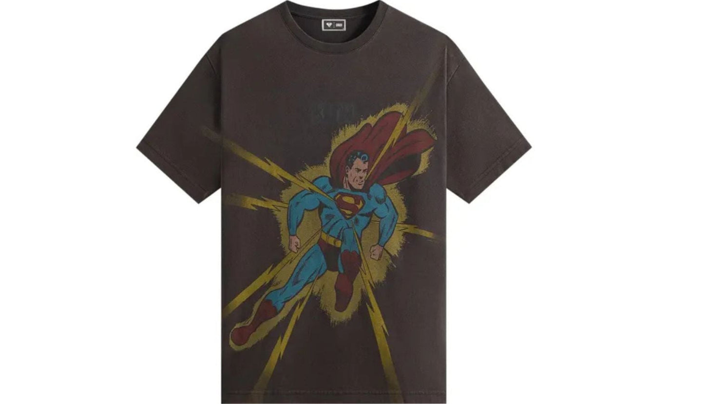 Kith x Superman Lightning Bolt Tee Black