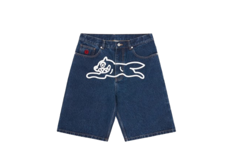 Ice Cream Running Dog Demin Shorts Indigo