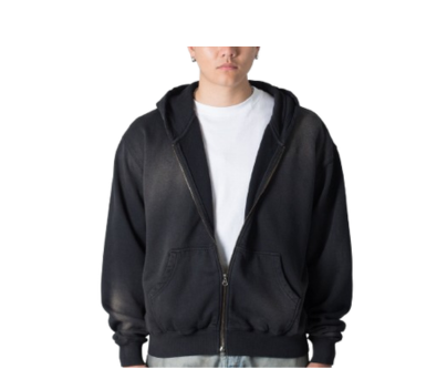 Faded Basic Zip Up Hoodie