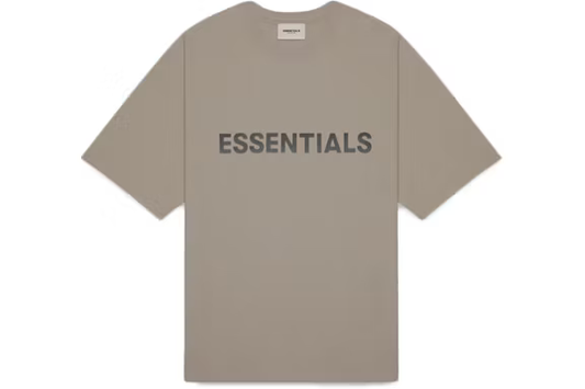 Fear of God Essentials Boxy T-Shirt Applique Logo Taupe