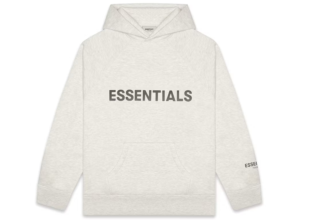 Essentials Hoodie Applique Logo Oatmeal