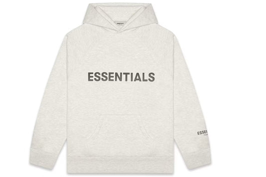 Essentials Hoodie Applique Logo Oatmeal