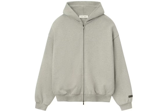 Fear of God Essentials Embossed Classic Fleece Zip-Up Hoodie Warm Heather