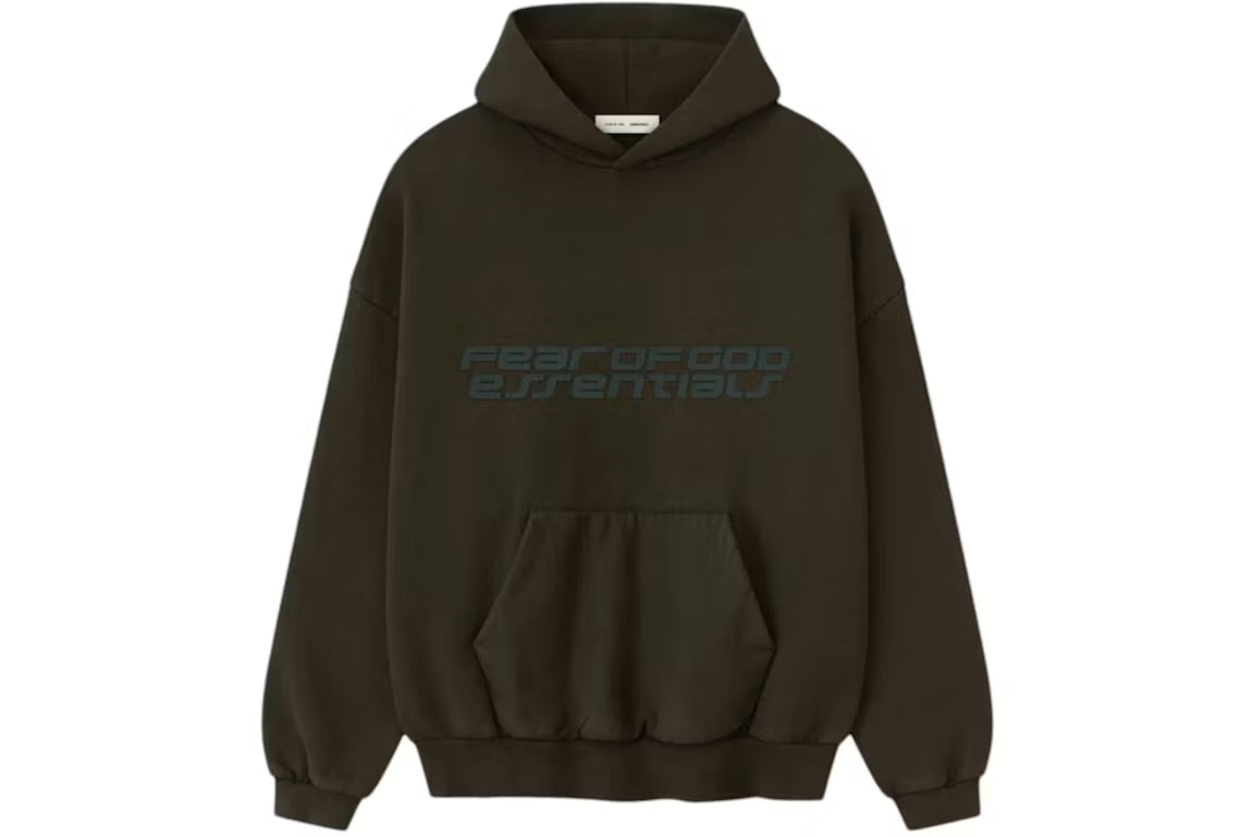 Fear of God Essentials Heavy Fleece 90's Hoodie Brown