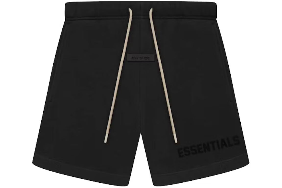 Fear of God Essentials Cream Drawstring Sweatshort Jet Black