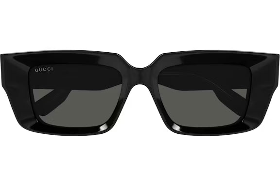 Gucci Rectangle Sunglasses Black/Grey