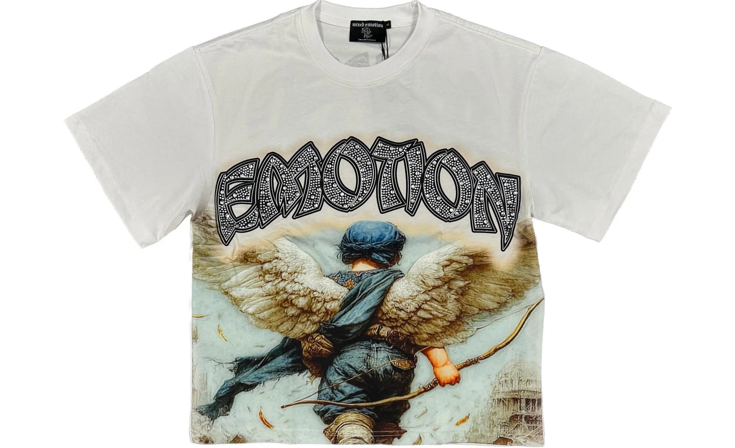 Mixed Emotion White “Arch Angel” Tee