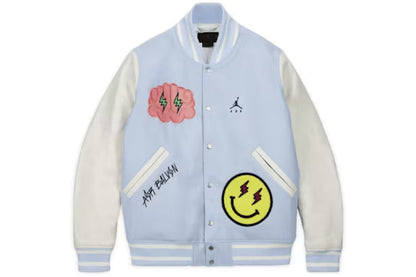Jordan x J Balvin Varsity Jacket White/Blue