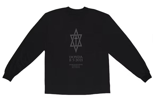 Kanye West DONDA August 5 Listening Event L/S T-shirt Black