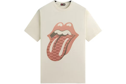 Kith x The Rolling Stones Monogram Tongue Tee Sandrift
