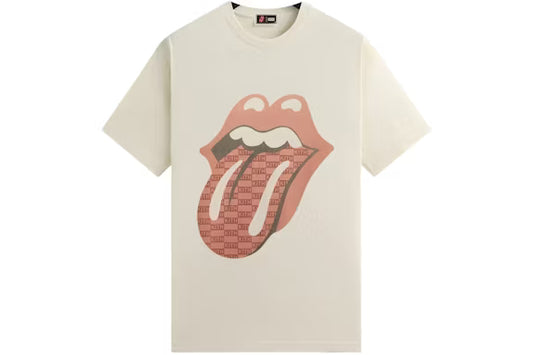 Kith x The Rolling Stones Monogram Tongue Tee Sandrift