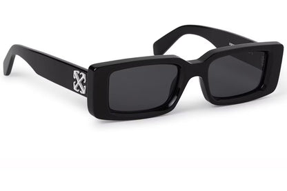 Off White Arthur Rectangle Sunglasses Black/Dark Grey