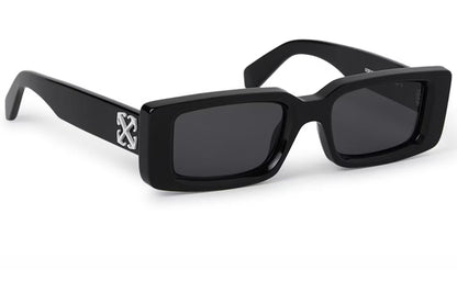 Off White Arthur Rectangle Sunglasses Black/Dark Grey