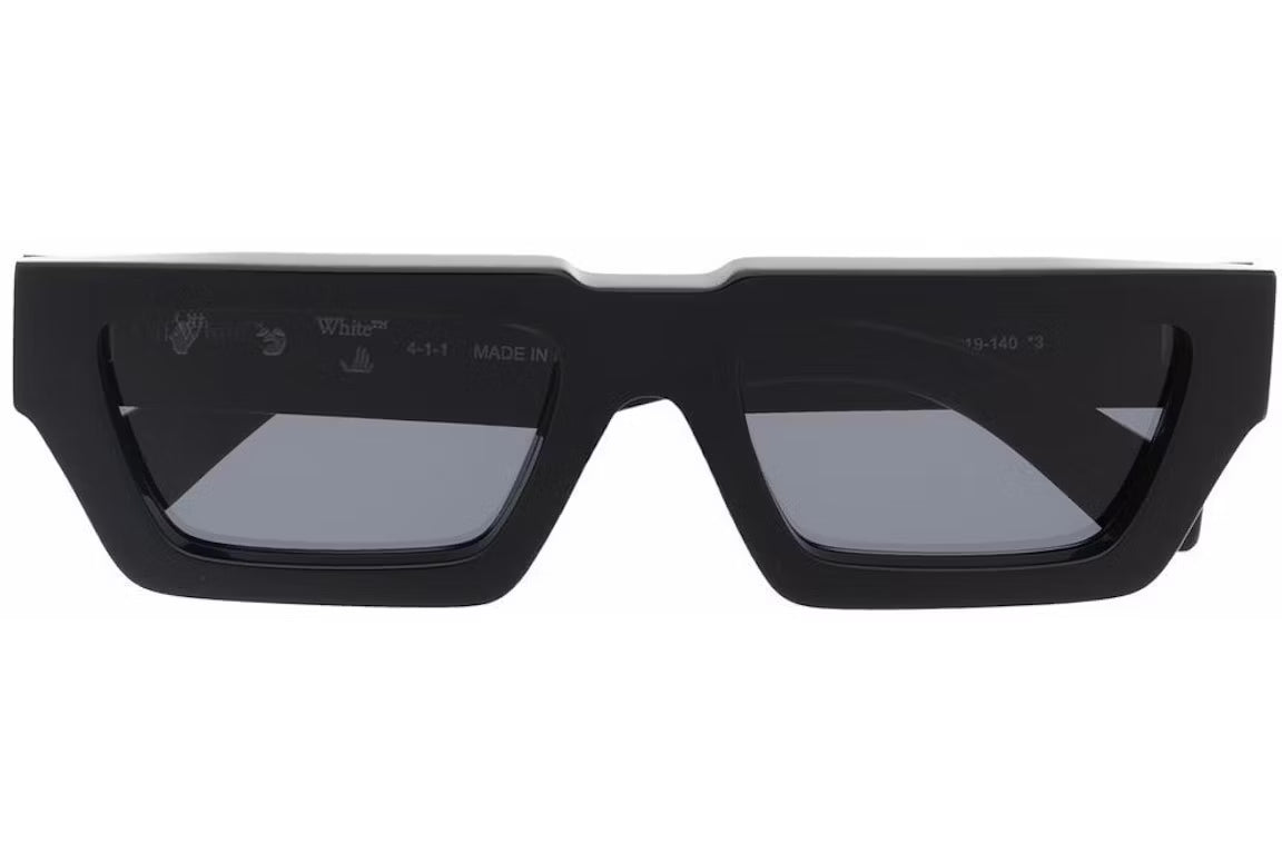 OFF-WHITE Manchester Rectangular Frame Sunglasses Black/Dark Grey/White