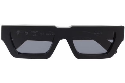 OFF-WHITE Manchester Rectangular Frame Sunglasses Black/Dark Grey/White