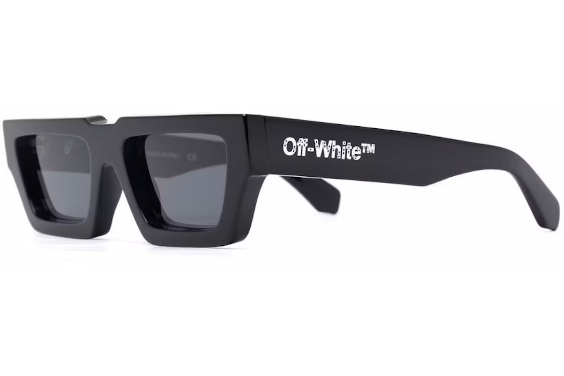 OFF-WHITE Manchester Rectangular Frame Sunglasses Black/Dark Grey/White