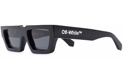 OFF-WHITE Manchester Rectangular Frame Sunglasses Black/Dark Grey/White