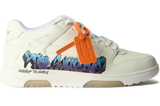 OFF-WHITE Out Of Office "OOO" Low Tops For Walking White Graffiti Artwork