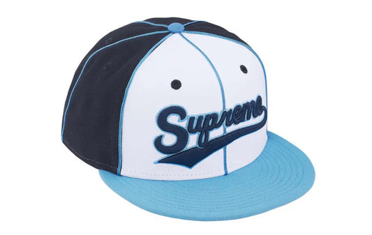 Supreme Piping Script Logo New Era Navy