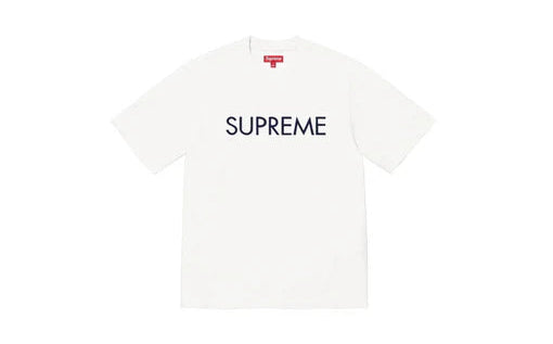 Supreme Tee Capital S/S Top White