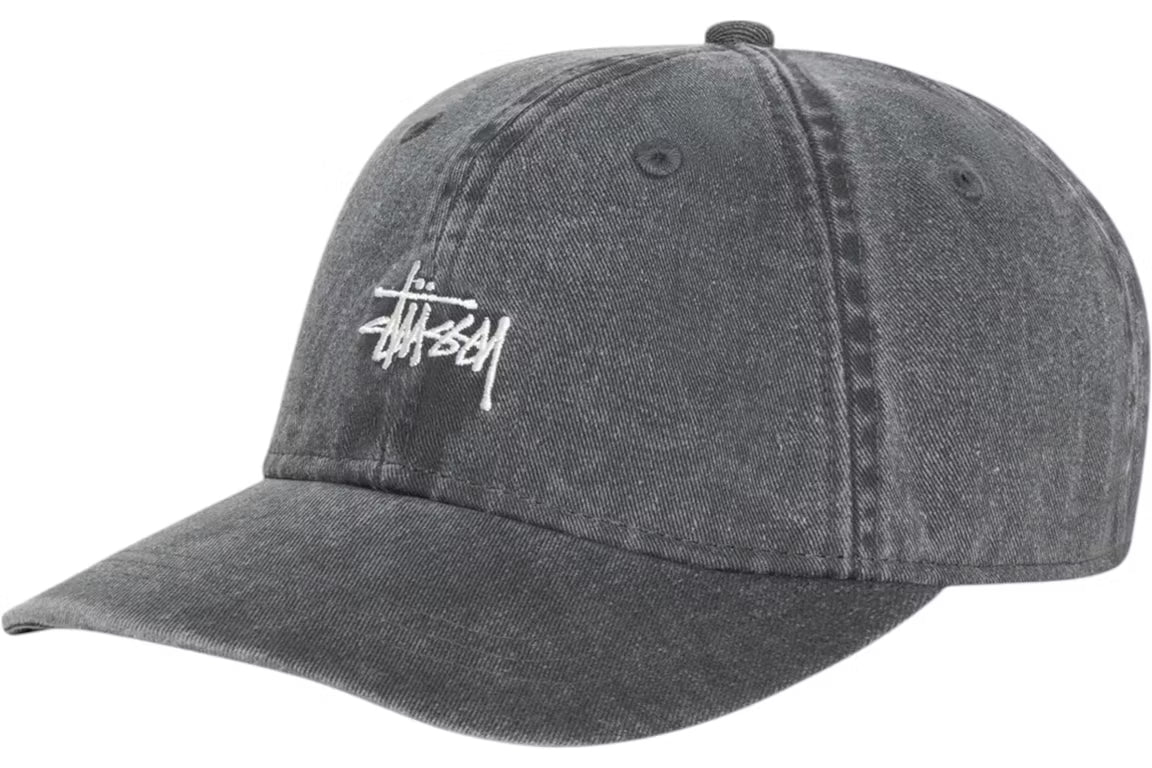 Stussy Washed Basic Cap Washed Charcoal