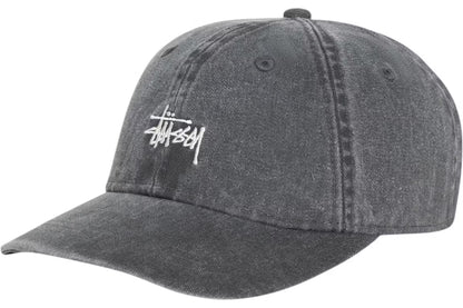 Stussy Washed Basic Cap Washed Charcoal