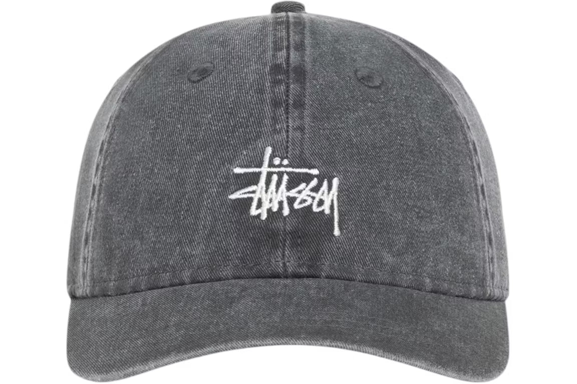 Stussy Washed Basic Cap Washed Charcoal